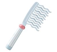 Duroecsain Peigne à dents larges - Peigne large pour cheveux bouclés - Outils de coiffage avec poignée, brosse à double vagues pour filles et femmes