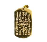 Duroecsain Pendentif bouddhiste thaïlandais, pendentif bouddhiste,Bouddhism Écriture Pendentif | Bouddhism Keychain Charming for Women Men, Blessing Amulet Necklace, Fare riferimento alla descrizione