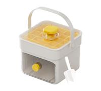 Duroecsain Petit bac à glaçons | Machine à glaçons avec poignée et couvercle - Système de pressage Ustensile de cuisine pour boissons cocktails à la maison et en déplacement