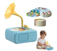 Duroecsain Phonographe Pour Enfants Avec 96 Cartes | Tourne-disque Pour La Petite Enfance | Jouet Sensoriel Éducatif Pour L'apprentissage Musical Moments Nostalgiques Histoires De Bonne Nuit | Dans La