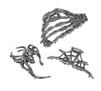 Duroecsain Pince à cheveux Griffe Halloween - Clips décoratifs pour les fêtes | 3 pièces de coiffeur portable pour dames filles étudiantes passionnées fitness voyage école concert danse