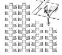 Duroecsain Pinces pour grille - Attaches pour grille - 25 pièces de fixation solution fixation marches pour trottoirs, parking extérieur, sol industriel, égout - Utilisation sur