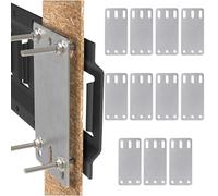 Duroecsain Plaque Arrière De Montage Pour Rail Et Piste - 12 Pièces Plaques De Montage Pour E-Track,Ancrage Avec Kit Installation Pour Garage Remorque Fourgonnette Stockage Plancher Bois