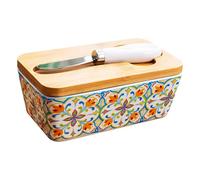 Duroecsain Porte-beurre, récipient pour beurre en céramique avec coupe pour table de cuisine, étui hermétique pour fruits secs, collation, sucre sauces, conteneur de table pour cuisine