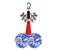 Duroecsain Porte-clés Cheer Bow, sangles de sac à dos pour pompon, porte-clés réglable porte-pompons résistant à l'usure, sangles de sac à dos portables Porte-clés de pom-pom girl pour boules colorées