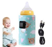 Duroecsain Porteur de bouteilles portatif chaud pour le lait,3 Temp Réglable Water Warther | Manchon de protection à chauffage rapide pour les garçons, les filles