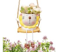 Duroecsain Pot de fleurs suspendu en résine avec trou de drainage et matériau qui ne se décolore pas pour décoration de jardin, patio, balcon