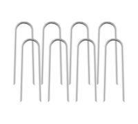 Duroecsain Poteaux de trampoline, poteaux en U ,Ongles pour cibles de football | Ensemble de 8 poteaux de terre pour trampolines à fort pour les tentes de camping, football