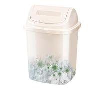 Duroecsain Poubelle de salle de bain avec couvercle, 3,17 Gallon Swing-Top Wastebasket | Monterrupteur à ordures carré pour chambre à coucher, sous la table, espaces compacts, sous le