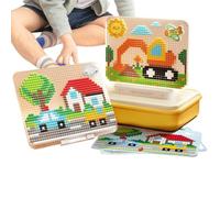 Duroecsain Puzzles à emboîter pour , de pensée créative et jouet | Puzzle à ongles champignon comme jeu de société, école, maison, maternelle, salle de jeux, camp de vacances, bibliothèque