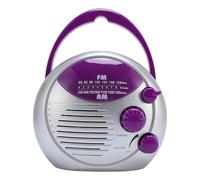 Duroecsain Radio pour La Douche - Radio Extérieure Étanche avec AM Et FM - Compacte Suspendable Haut-Parleur Intégré Bouton de Volume pour Salle de Bain Cuisine Maison Extérieur