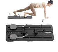 Duroecsain Réformateur Pilates Machine, Pilates Reformer Set - Exercices de conseil de réformateur de Pilates - Exercice pour économiser de l'espace Accessoires pour la salle de sport pour le