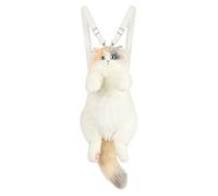 Duroecsain Sac à dos de chat de simulation, sac à dos d'animaux en peluche, Sac en forme de chat mignon fait à la main, Sac animaux en forme de chat Calico pour copines femmes filles