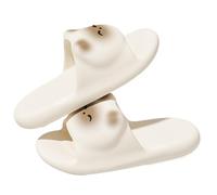 Duroecsain Sandales de douche de bain, pantoufles pour chat pour femme - Slide de chat de dessin animé pour femme - Fans de bain et attrayants pour la plage, la gym, la piscine, le décontracté, les