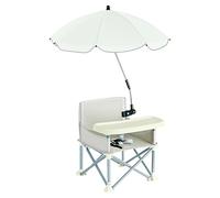 Duroecsain Siège d'appoint pliant, siège d'appoint de voyage,Siège d'appoint confort avec plateau | Chaise d'appoint de voyage portable pliante avec parasols pour bébés de 6 à 36 ans