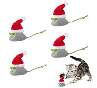 Duroecsain Souris Jouets pour Chats,Souris Jouets pour Chats - Jouet pour Chat du Père Noël Jouets de Noël à l'à Chat - Jouets interactifs pour Chats, Jouets de noël à l'à Chat pour intérieur, Petit