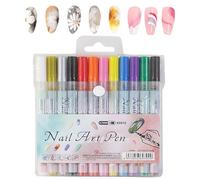 Duroecsain Stylos Vernis à Ongles,Marqueurs de Dessin Outils de Manucure | Coffret Stylo Dessin pour Art sur Ongles - pour Adultes Femmes Filles Passionnées de Loisirs Créatifs Salon à Domicile