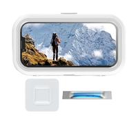 Duroecsain Support de téléphone de douche à montage mural, support de téléphone de douche, support imperméable pour la salle de bain | Adhésif 360 degrés antidérapant réglable Support anti anti