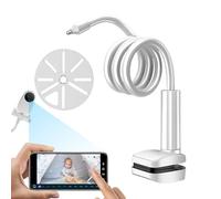 Duroecsain Support pour moniteur de bébé - Support pour moniteur de bébé en berceau - Bras long flexible avec pince pour étagères de crèche, cuisine, salle de bain et meubles