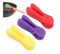 Duroecsain Support pour spatule en silicone, support pour cuillère, casserole et casserole - Motif lapin avec clip pour cuillère et bord de cuisine, 3 x support pour cuillères pour plan de travail de