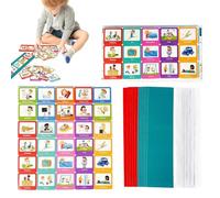 Duroecsain Tableau de programmation pour , tableau de tâches de programmation visuelle pour - Tableau de planification quotidienne de responsabilité, planificateur mural avec 60 cartes