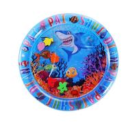 Duroecsain Tapis aquatique gonflable pour chat - 65 cm - Pour animal de compagnie et bébé - Avec animaux marins - Jouet sensoriel pour jouer et éduquer précoce