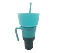 Duroecsain Tasse de boisson avec bol à apéritif - Coupes de stade 2 en 1 | Tasse de collation de voyage portable anti-fuite, tasses de stade à changement de couleur pour adultes, filles,