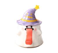 Duroecsain Tasse Fantôme Halloween | Tasses à Boire Originales,Tasse Fantôme 450ml En Céramique Avec Couvercle Pour Étudiants Professeurs Salle À Manger Café Bière Halloween