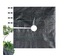 Duroecsain Tissu pour pelouse, tissu pour contrôle | couverture paysagère noire avec clous pour érosion vallonnée et chemin de gravier et pelouse synthétique et aire de jeux et parterres de fleurs