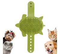 Duroecsain Toilettage Autonome pour Chat - Accessoire De Toilettage Autonome Pour Animaux - Brosse de Massage d'Angle à Lanière Silicone Imperméable pour Voyage Maison Extérieur