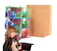 Duroecsain Tours de magie pour , tours de magicien | Sac en papier magique qui apparaît dans une boîte à fleurs | Tours de magie scène comédie de rue accessoires magiques pour débutants en