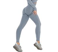 DUROFIT Push Up Legging Sport Femme Anti Cellulite Pantalon Compression Yoga Pants Butt Lift Legging Taille Haute Fitness Gym Jogging Running Course Exercice Bleu M