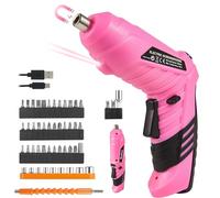 DuroFort Tournevis 3,7 V Cordless Electric Screwdriver Set, 3Nm Rechargeable Screwdriver Kit 48Pcs, Type C Cable Dual Position Handle, 1300mAh Battery Indicator, Flexible Shaft, LED Light