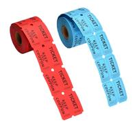 Duronge Billets de Tombola et Tickets d'Entrée Numérotés, Double Rouleau Rouge et Bleu avec Numérotation Consécutive, pour Événements, Fêtes, Mariages et Loteries