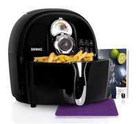 Duronic AF1 BK Friteuse à air chaud sans huile 1500W / robot multicuiseur pour frire, cuire, rôtir, griller sainement et sans