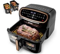 Duronic AF34 BG Set Friteuse à Air avec 1 grand tiroir de 10L et 2 petits tiroirs de 5L inclus | 10 Programmes de Cuisson Préréglés