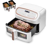 Duronic AF34 WE Set Friteuse Air avec 1 grand tiroir de 10L et 2 petits tiroirs de 5L inclus 10 Programmes de Cuisson Prrgls Sa