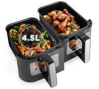 Duronic AFD2 BK 9L 2x Paniers de cuisson de 4,5 Litres pour Friteuse à air Tiroir de Cuisson pour Airfryer Compatible uniquement avec modèles AF14 AF24 AF34 de Duronic