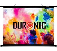 Duronic BPS40 /43 Ecran de Projection avec Barres et Crochets pour vidéoprojecteur - Toile de 40 Pouces ou 102 cm (81 x 61 cm)