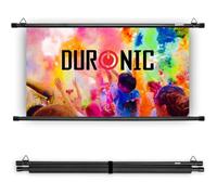 Duronic BPS70 16/9 Ecran de Projection TV et Home Cinema de 70 Pouces 178 cm | 155 x 87 cm | Fixation par Crochets | Barres lestées