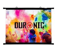 Duronic BPS70 4/3 Ecran de Projection TV et Home Cinema de 70 Pouces 178 cm 142 x 107 cm Fixation par Crochets Barres lestées Toile pour vidéoprojecteur Gain +1 idéal pour 3D 8K 4K 1080P