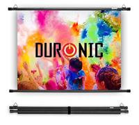 Duronic BPS80 4/3 Ecran de Projection TV Home Cinema 80 Pouces | 203,2 cm 163 x 122 cm Fixation par crochets Barres lestées Toile pour vidéoprojecteur Gain +1 Idéal pour 3D 8K 4K 1080P