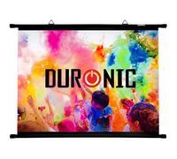 Duronic BPS80 /43 Ecran de Projection avec Barres et Crochets pour vidéoprojecteur - Toile de 80 Pouces ou 203 cm (163 x 122 cm)