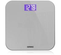Duronic BS603 Balance Corporelle / Pèse Personne | Capacité élevée de 180kg | Ecran LCD éclairé lisible | Verre renforcé gris|