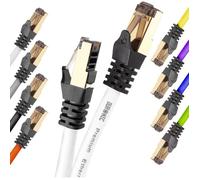 Duronic CAT8 WE 10M Câble Ethernet 10 mètres 2000MHz Vitesse 40Gbps | Connecteurs or RJ45 blindés Transmission des données rapide Câble réseau LAN internet ethernet network Haute bande passante