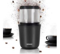 Duronic CG250 Moulin à café électrique de 250W Meule de 75 g 8 à 12 tasses Lames en acier inoxydable Pour un cappuccino latte