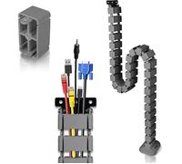 Duronic CM1DM SR Conduit de câbles Goulotte de 130 cm pour Ranger câbles Ajustable et Flexible Idéal pour sécuriser câbles USB