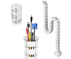 Duronic CM1DM WE Conduit de câbles Goulotte de 130 cm pour Ranger câbles Ajustable et Flexible Idéal pour sécuriser câbles USB ethernet et Alimentation et éviter Tout Accident