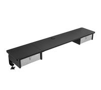 Duronic DD2 BK Planche de 120 cm avec 2 Tiroirs pour Bureau | Compatible avec Tous Les Plateaux de Bureau de 120 cm | Accessoire de Bureau | Permet l'ajout de tiroirs | Surface pour rehausser l'écran