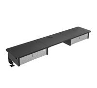 Duronic DD3 BK Planche de 120 cm avec 2 Tiroirs pour Bureau | Compatible avec Plateaux TT120 TT140 TT160 de Duronic | Structure